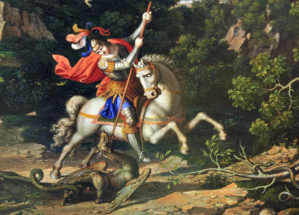 Heorische Landschaft mit dem Hl. Georg 1807 Joseph Anton Koch 2